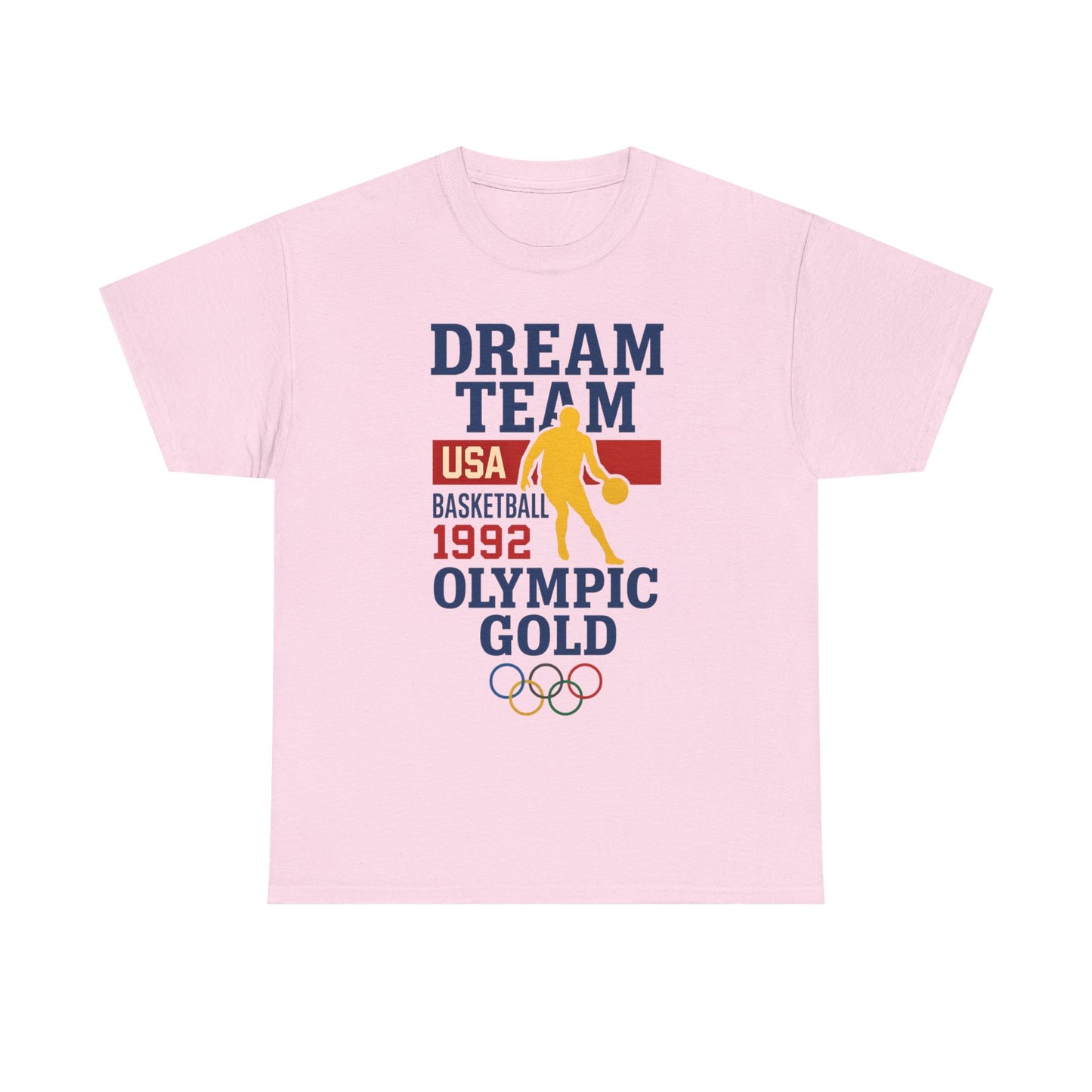 Pink 1992 Dream Team USA Olympic Gold Basketball Tee