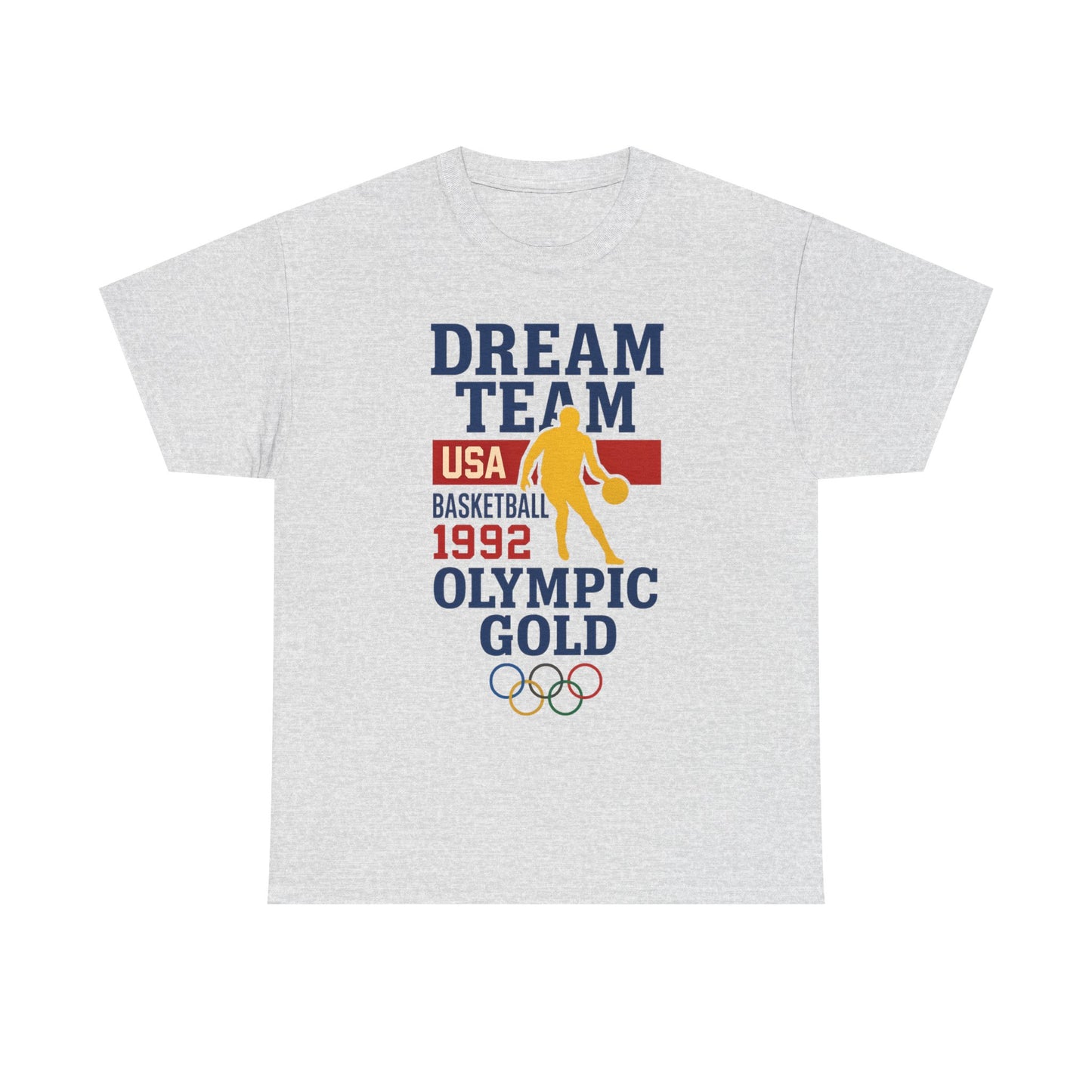 Sports Grey 1992 Dream Team USA Olympic Gold Basketball Tee