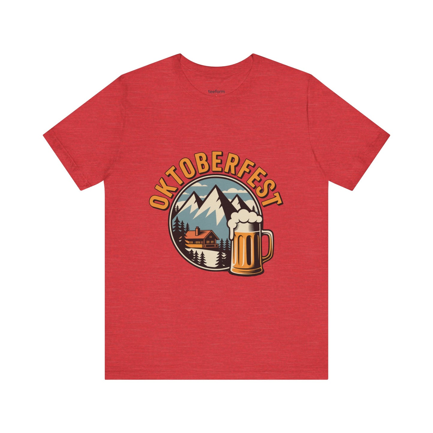 Vintage Oktoberfest T-Shirt | Alpine Mountains & Beer Stein Graphic Tee