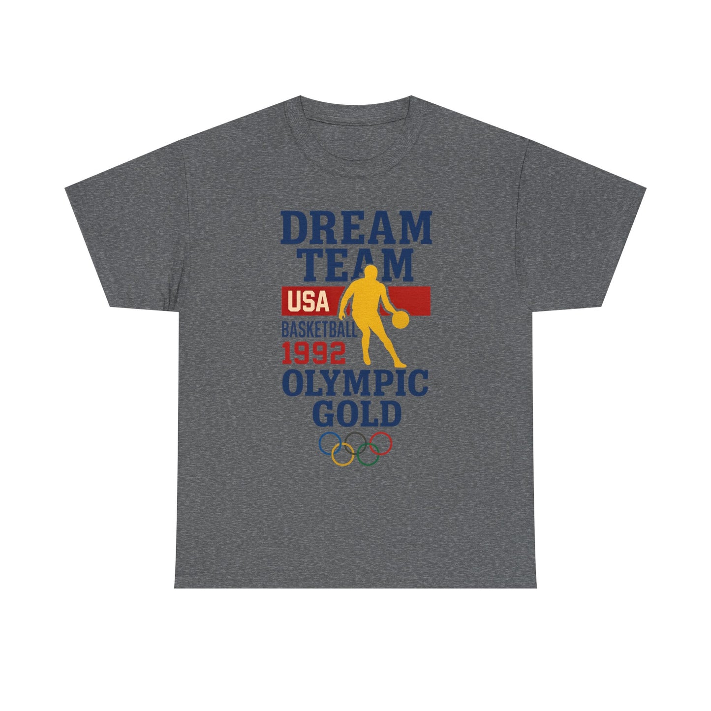 Graphite Heather 1992 Dream Team USA Olympic Gold Basketball Tee