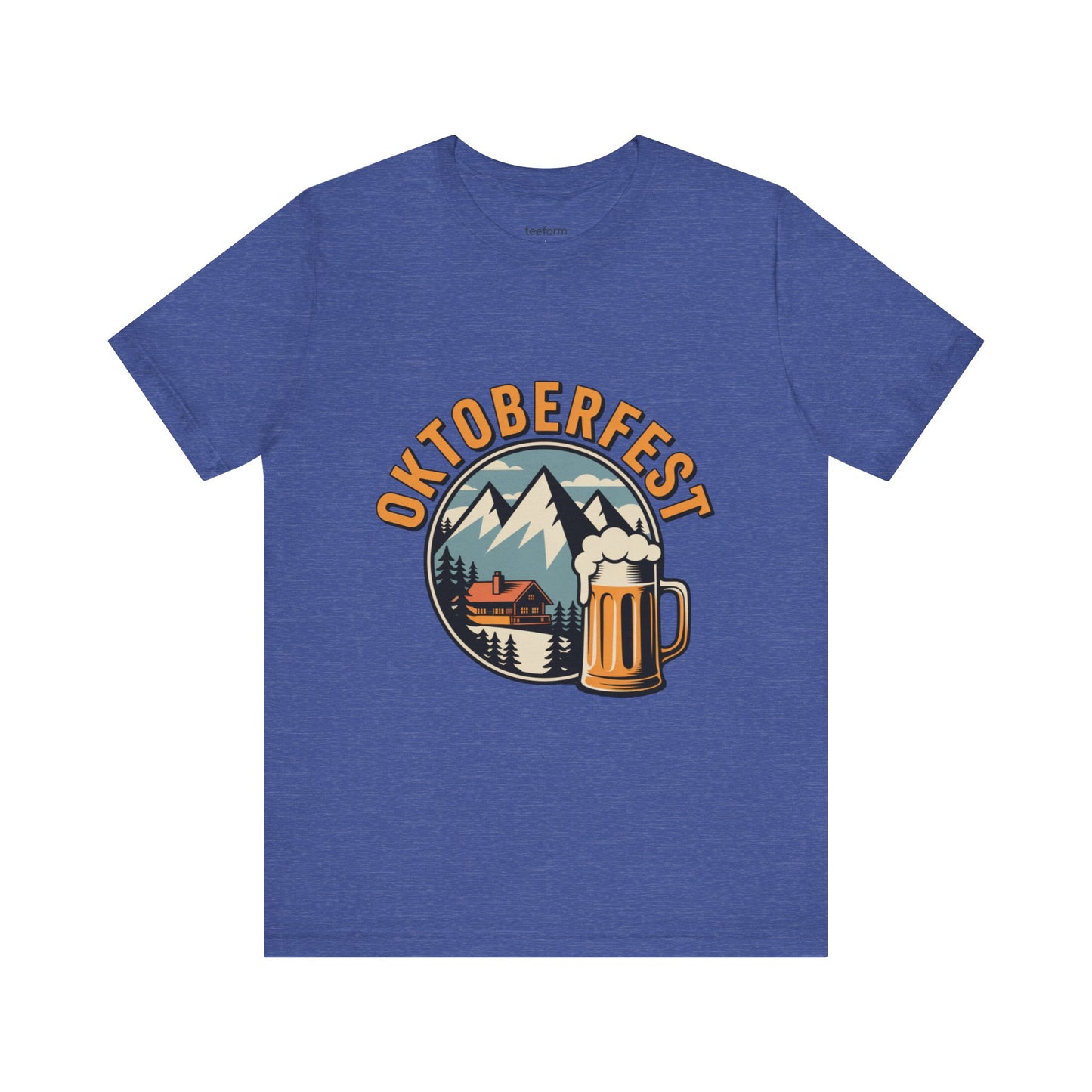 Vintage Oktoberfest T-Shirt | Alpine Mountains & Beer Stein Graphic Tee