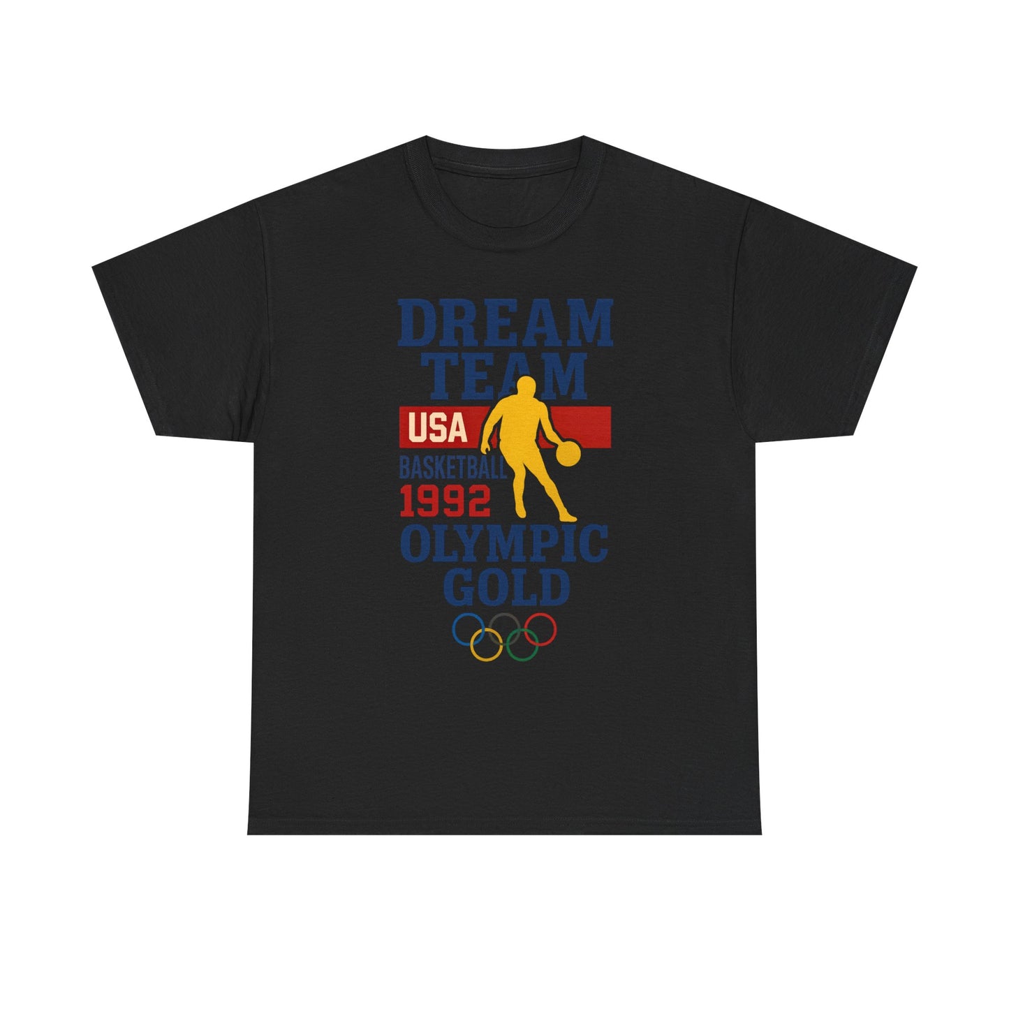 Black 1992 Dream Team USA Olympic Gold Basketball Tee