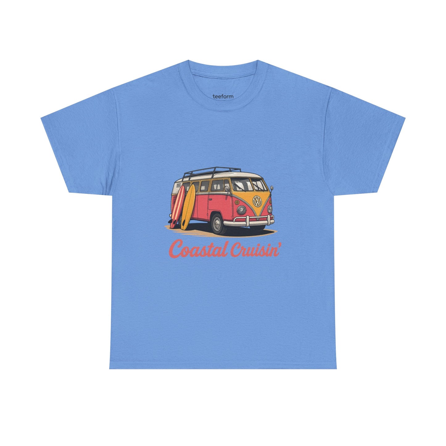 Coastal Cruisin’ Retro VW Surf Van Beach T-Shirt