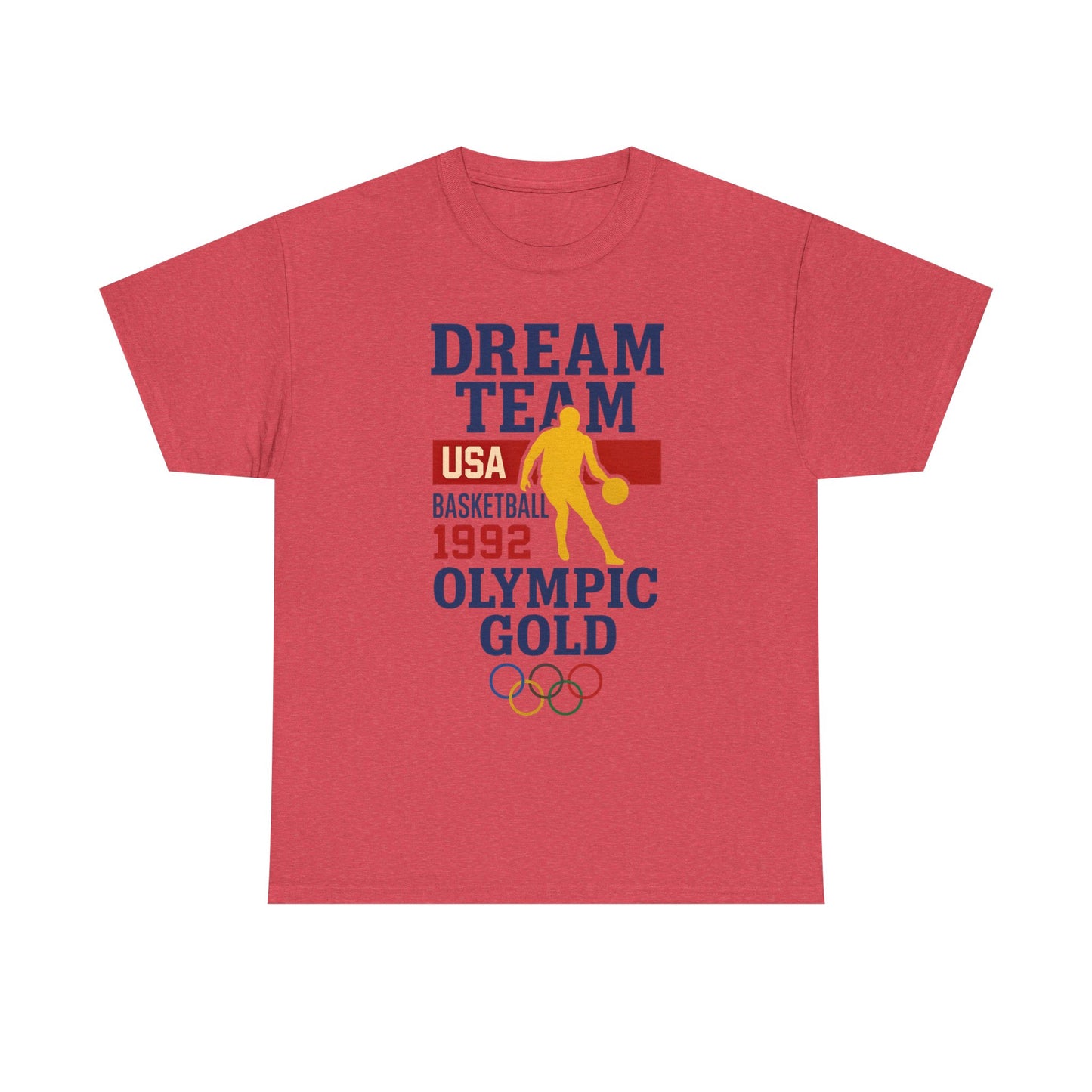 Heather Red 1992 Dream Team USA Olympic Gold Basketball Tee