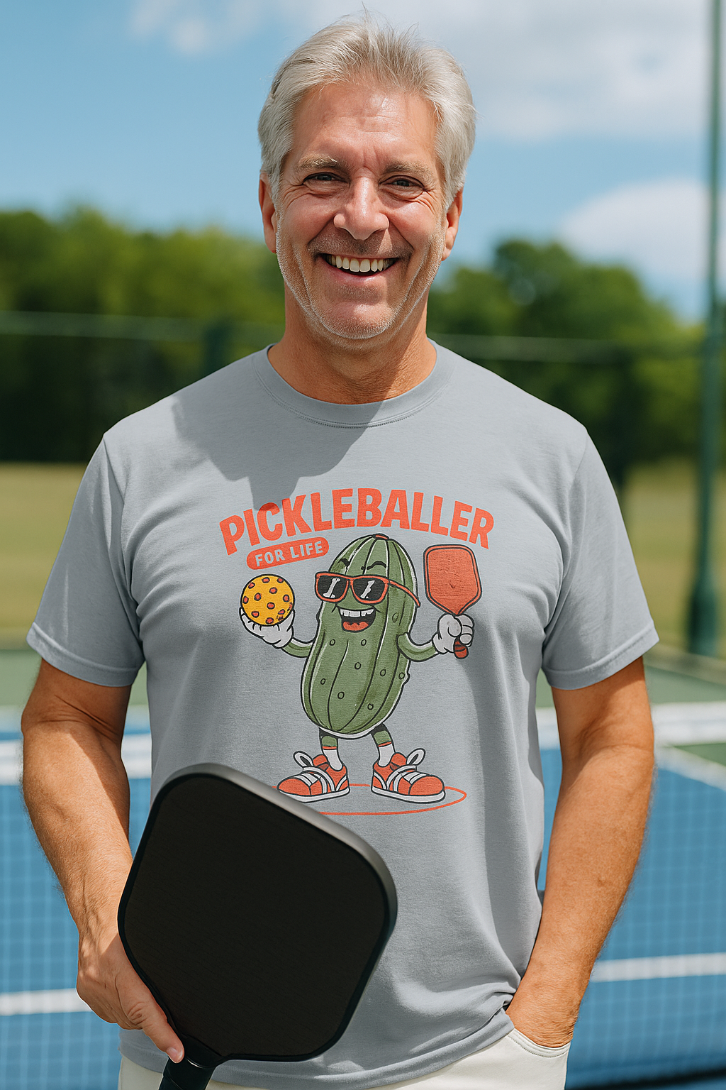 Pickleballer For Life Funny Pickleball T-Shirt