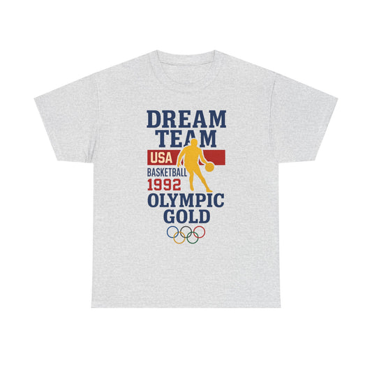 Sports Grey 1992 Dream Team USA Olympic Gold Basketball Tee 