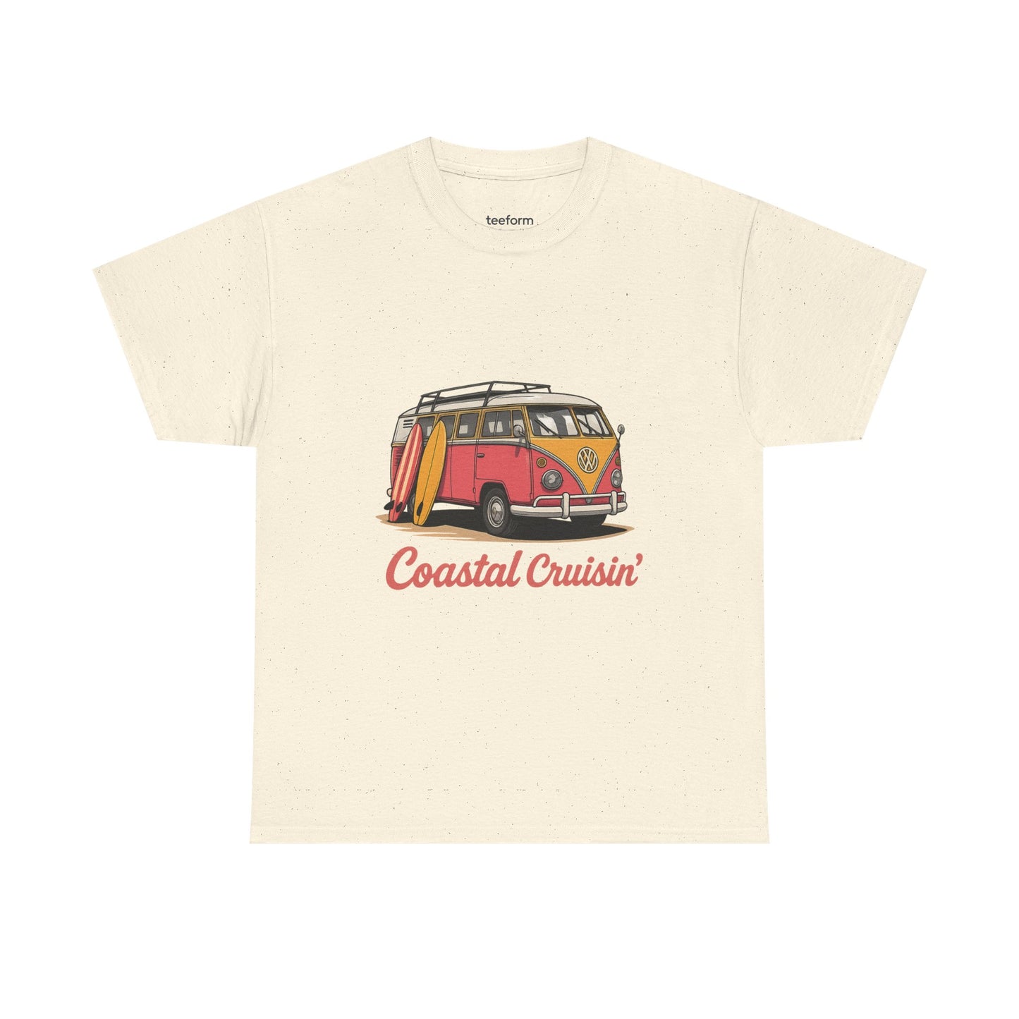 Coastal Cruisin’ Retro VW Surf Van Beach T-Shirt