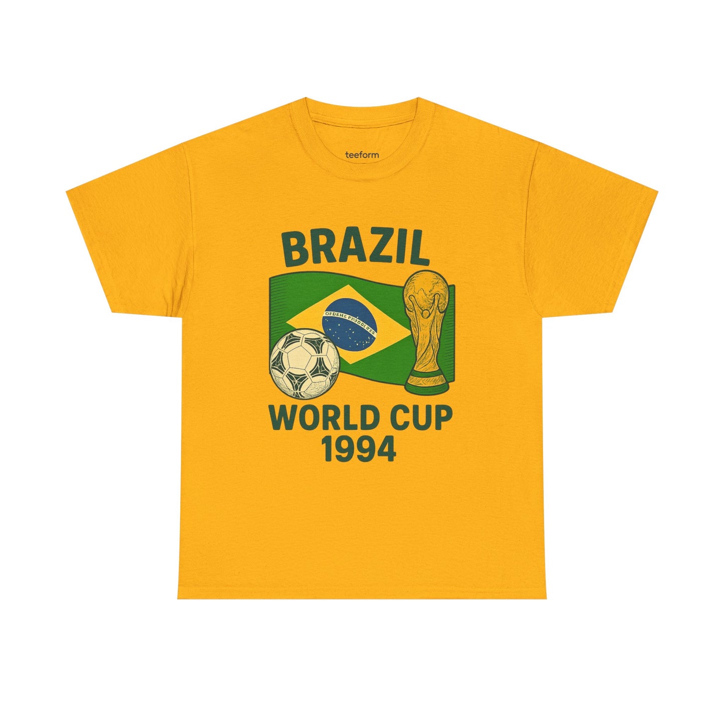 Brazil World Cup 1994 Champions T-Shirt Gold