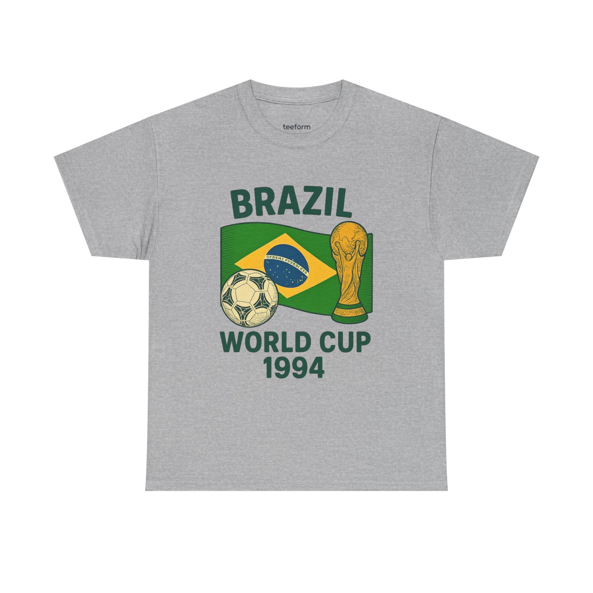 Brazil World Cup 1994 Champions T-Shirt Sports Grey